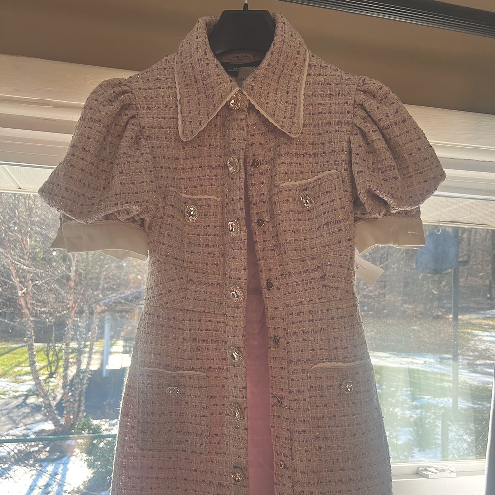 Sister Jane Seed Tweed Mini Dress (as pictured/no bow)